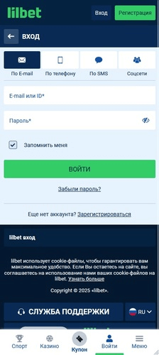 Вход в личный кабинет Lilbet